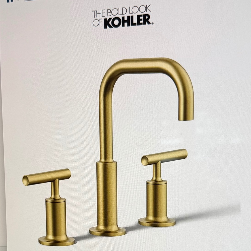 Kohler Purist Bathroom Faucet with Pop-Up Drain Assembly